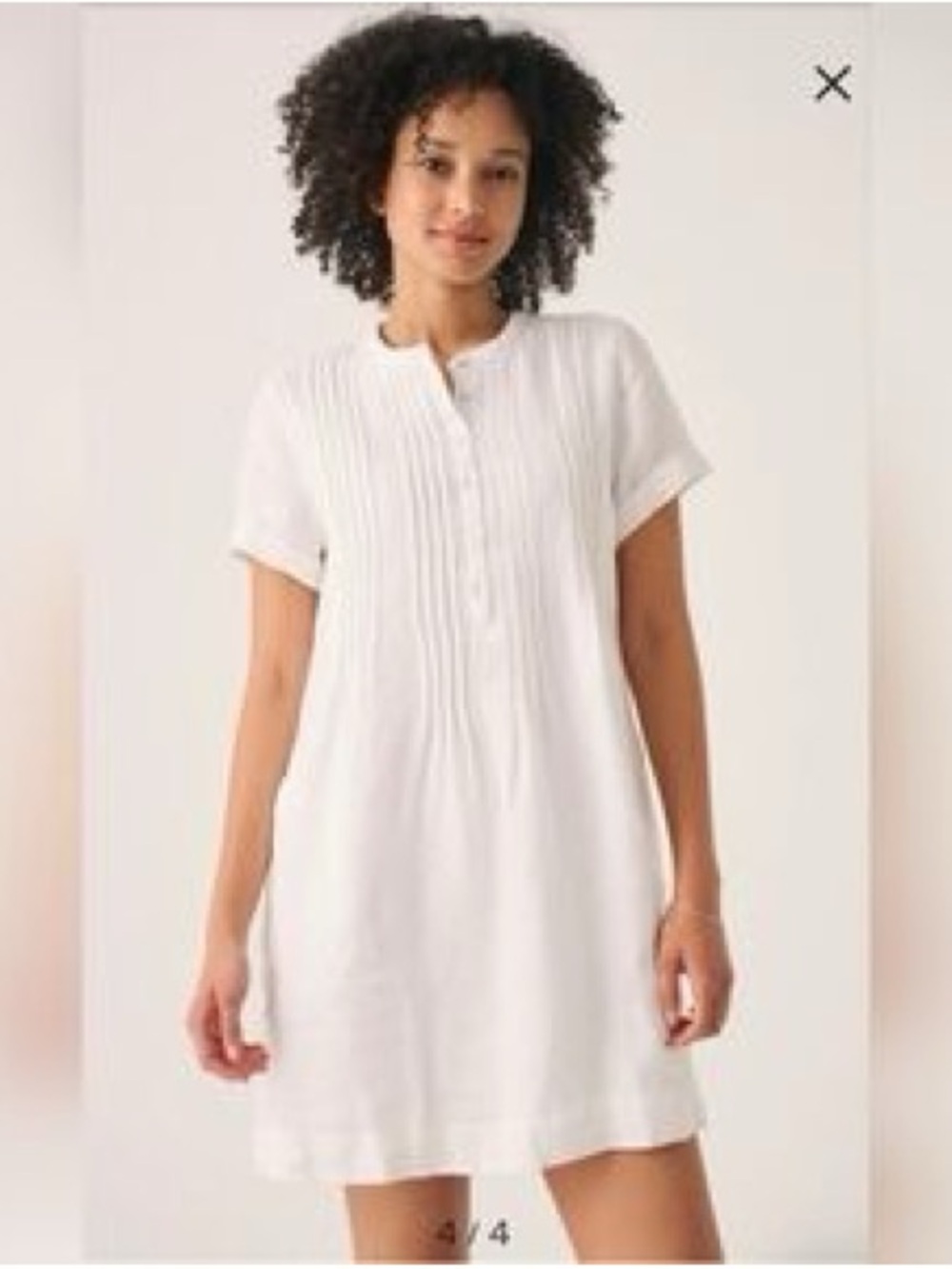 Quince pink-beige Short-Sleeve Mini Dress